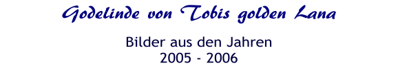 Godelinde von Tobis golden Lana Bilder aus den Jahren 2005 - 2006
